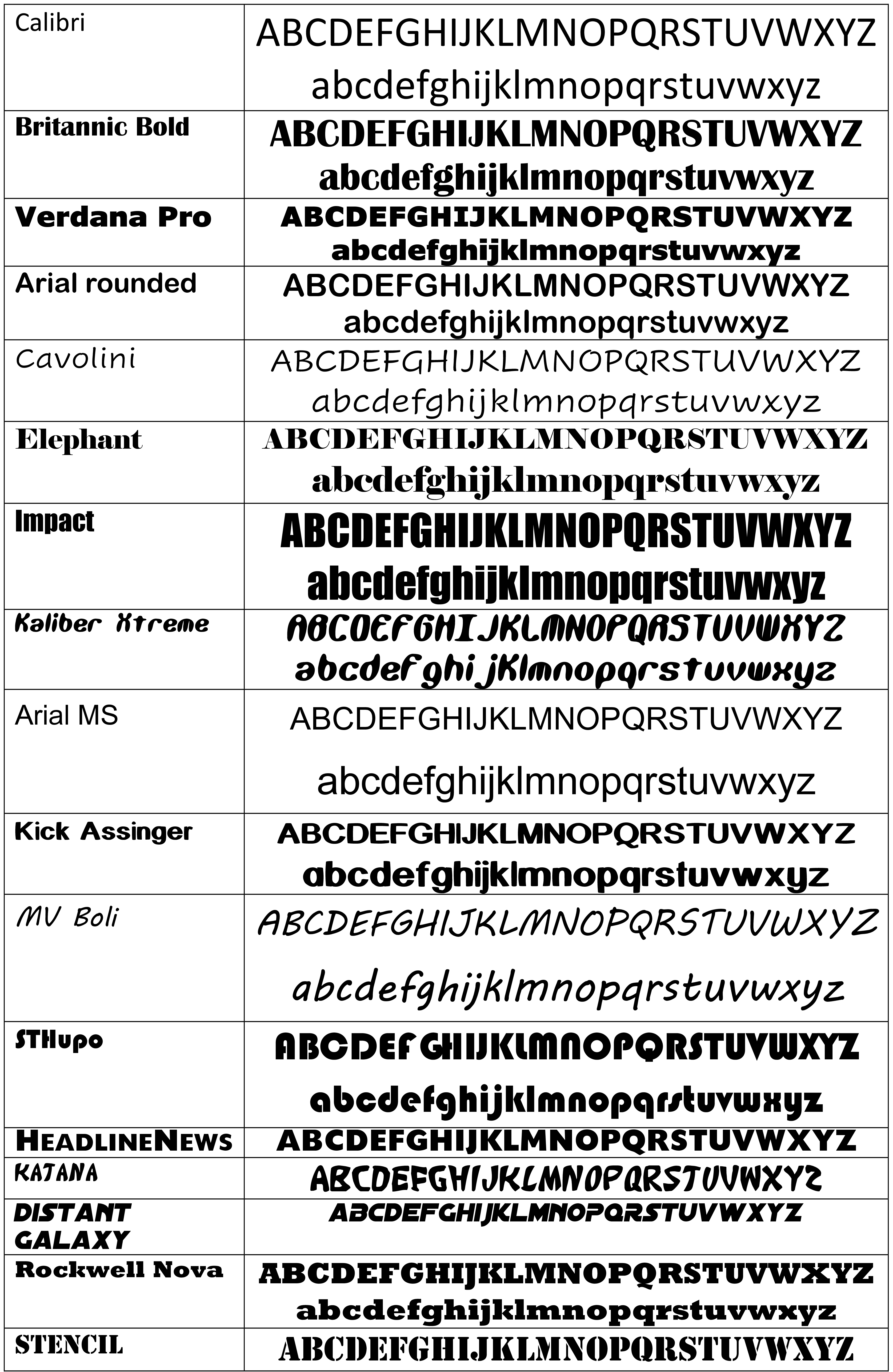 Fonts 001